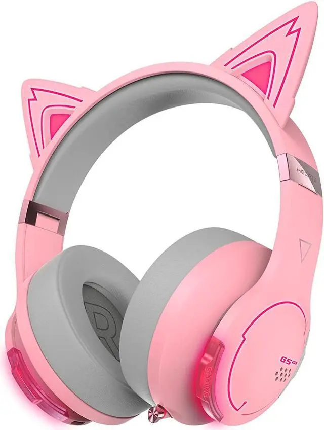 Main image of Edifier G5BT CAT Wireless Bluetooth Gaming Headset with Mic - Pink (Refurbished)