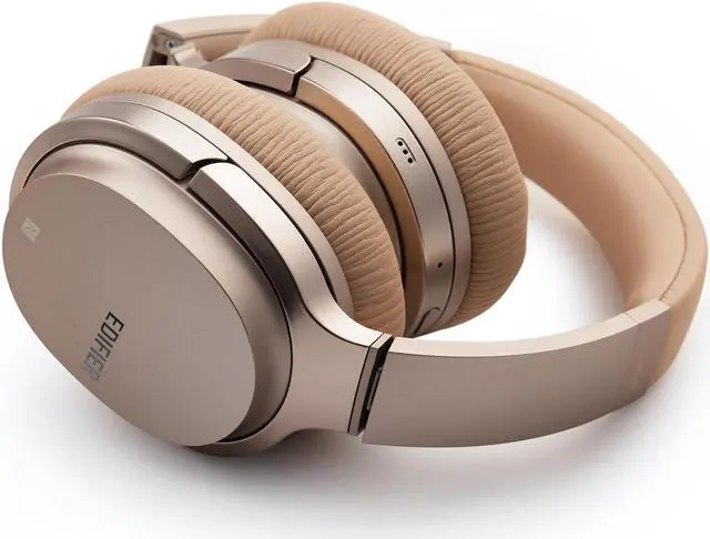 Alt view image 2 of 7 - Edifier W860NB Active Noise Cancelling Over-Ear Bluetooth aptX Headphones with Smart Touch - Gold(Certified Refurbished)