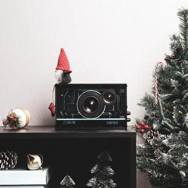 Alt view image 7 of 7 - Edifier QD35 Tabletop Bluetooth Speaker, Black (Refurbished)