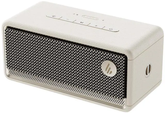 Alt view image 2 of 6 - Edifier Bluetooth Speaker, Portable with Stereo Pairing, IP66 Dustproof & Waterproof 9H Playtime BT5.4 34W RMS Dual Device Connection Ambient Light for Home Party Outdoor Beach  White