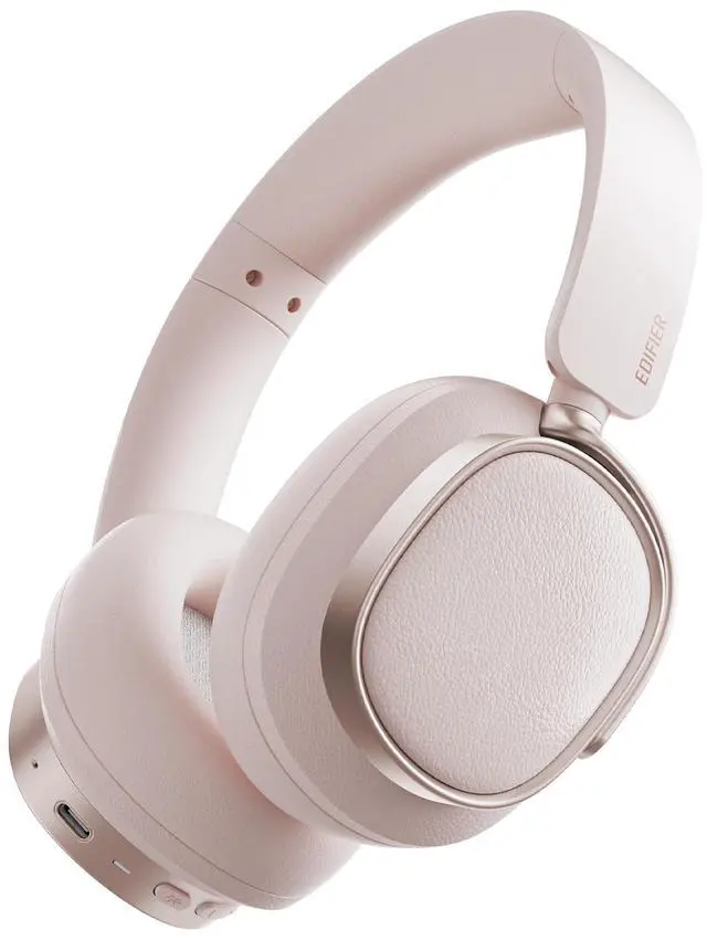 Main image of Edifier Active Noise Cancelling Headphones, Over Ear Bluetooth Headset, 92H Playtime Wired & Wireless Hi-Res Audio Certified, Fast Charging Clear Calls for Home Office Travel - Pink