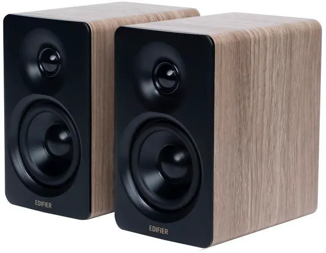 Main image of Edifier Bookshelf Speakers, 66W RMS Desktop Speakers, Hi-Res Audio & Hi-Res Wireless Audio Computer Speakers, Bluetooth V5.3 Speakers with USB-C AUX Input and Stands  Oak