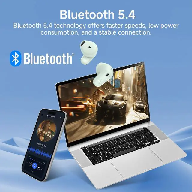 Alt view image 5 of 7 - Edifier X1 Lite True Wireless Earbuds, Bluetooth 5.4 Earphones with 26 Hours Playtime Single Mic AI for Clear Calls, IP54 Sweat Resistant Low Latency Headphones Supports Fast Charging - Green