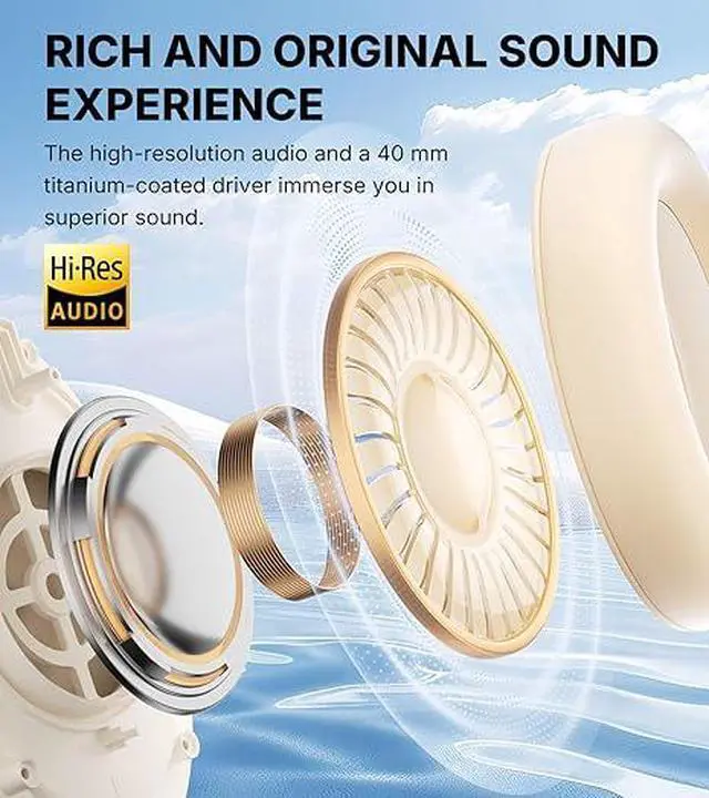 Alt view image 4 of 7 - Edifier WH700NB Pro Wireless Over-Ear Headphones with Active Noise Cancellation, Hi-Res Audio, Bluetooth V5.4, Multi-Point Connection, Al Clear Calls, Fast Charging, Foldable - Black