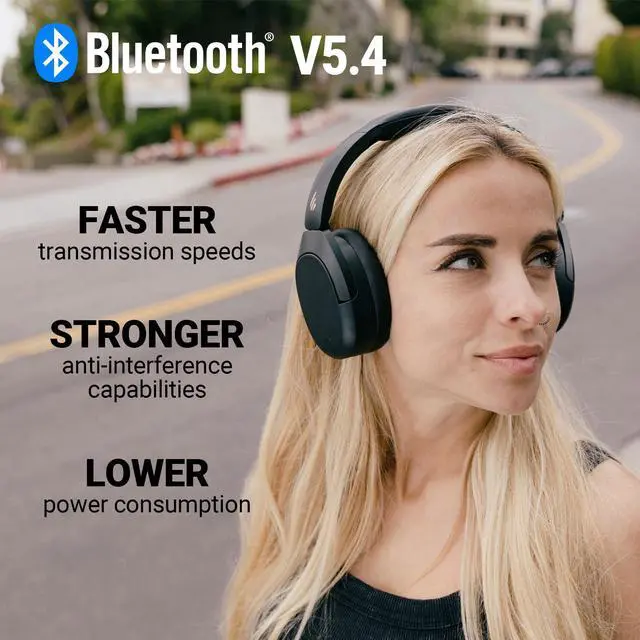 Alt view image 5 of 7 - Edifier W830NB Active Noise Cancelling Wireless Over-Ear Headphones, Foldable Lightweight Bluetooth Headset with Hi-Res Audio, Dual Device Connection, 94 Hours Playtime Fast Charging - Black