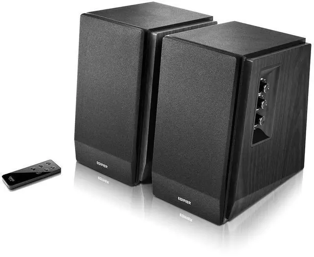 Alt view image 2 of 5 - Edifier R1700BT Bluetooth Bookshelf Speakers - Active Near-field Studio Monitors - Powered Speakers 2.0 Setup Black Enclosure - 66w RMS