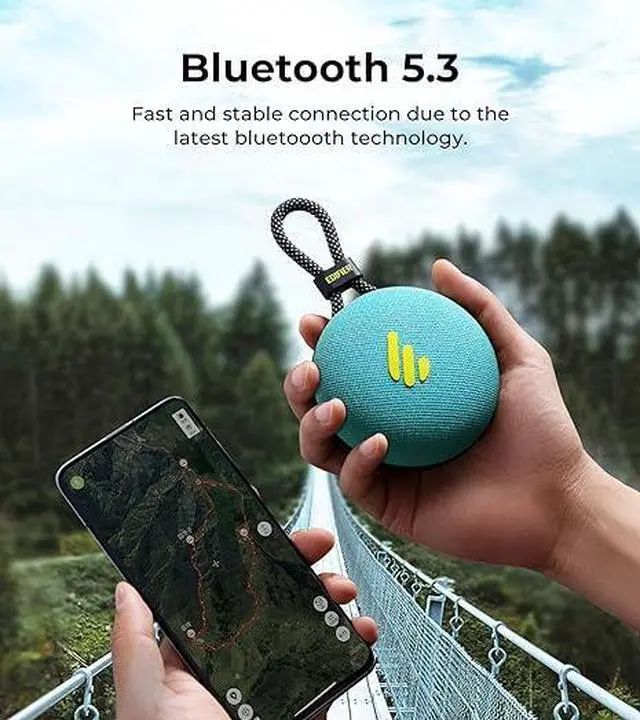 Alt view image 3 of 6 - Edifier MP100 Plus Portable Bluetooth Speakers, Lightweight Travel Speaker with IPX7 Waterproof, Smart 5.3, Clear Microphone