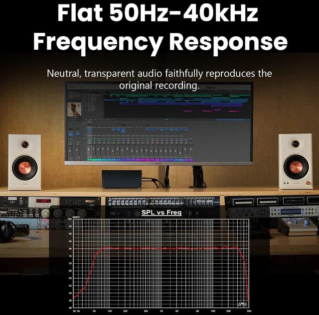 Alt view image 6 of 7 - Edifier MR4.5 Bi-Amped Studio Monitor, 80W RMS Bookshelf Speakers - White