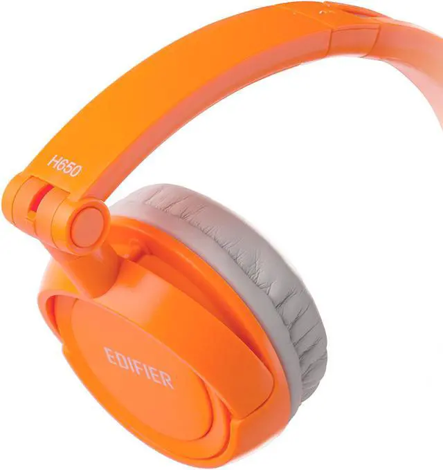 Alt view image 3 of 13 - Edifier H650 Headphones - Hi-Fi On-Ear Foldable Noise-Isolating Stereo Headphone, Ultralight and Tri-fold Portable - Black White Orange Blue Violet/Purple Pink