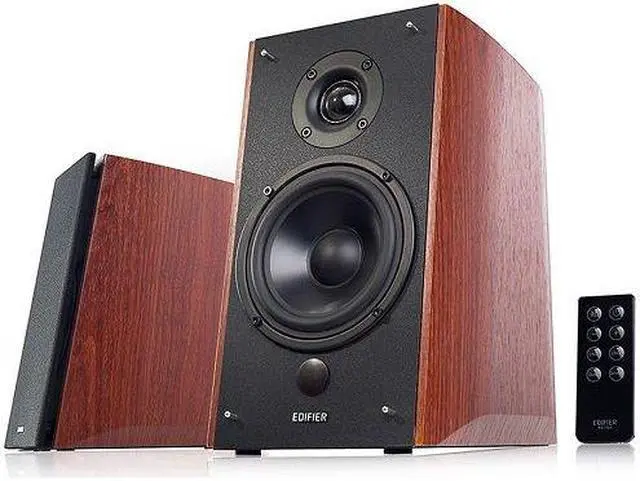 Alt view image 5 of 15 - Edifier R2000DB Powered Bluetooth Bookshelf Speakers - Near-Field Studio Monitors - Optical Input - 120 Watts RMS - Wood