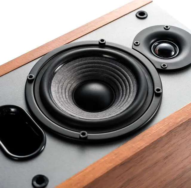 Alt view image 4 of 15 - Edifier P12 Passive Bookshelf Speakers - 2-way Speakers with Built-in Wall-Mount Bracket - Wood Color, Pair