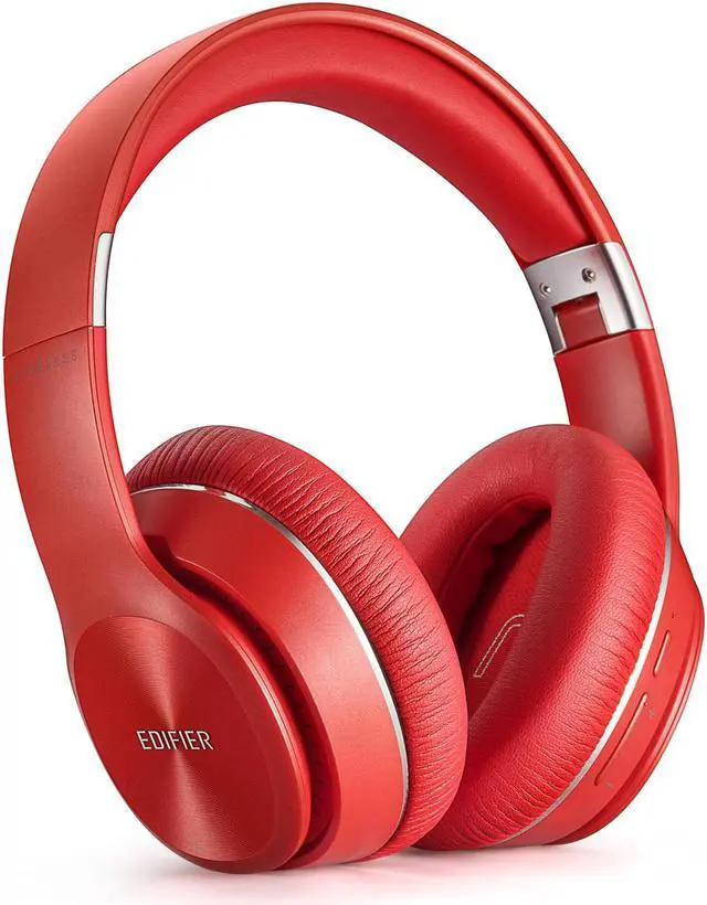Alt view image 2 of 11 - Edifier W820BT Bluetooth Headphones - Foldable Wireless Headphone with 80-hour Long Battery Life - Red