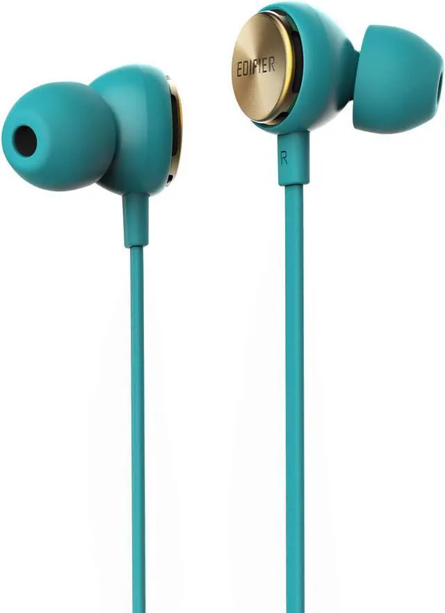 Alt view image 2 of 8 - Edifier P293 Plus Headphones In-Ear Earphones Inline Volume Playback Controls Flat L Shaped Cable Comfortable Eartips - Green