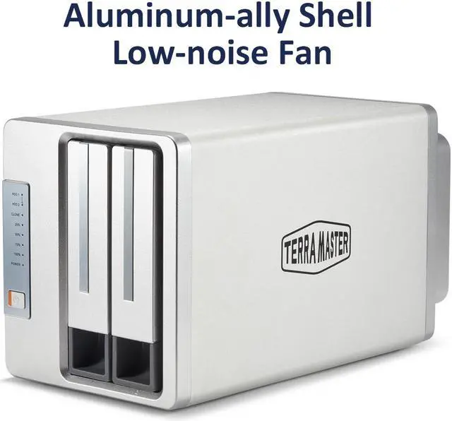 Alt view image 2 of 7 - TerraMaster D2 -300 SSD/Hard Drive Duplicator, USB3.1 (5Gbps) Type C 2Bay SATA External Hard Drive Enclosure (Diskless)