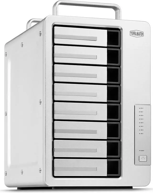 Main image of TerraMaster D8 Thunderbolt 3 (D8-331) Professional-Grade 8-Bay Thunderbolt3 Hardware RAID Enclosure Support RAID 0/1/5/6/10/50 External Hard Drive RAID Storage (Diskless)