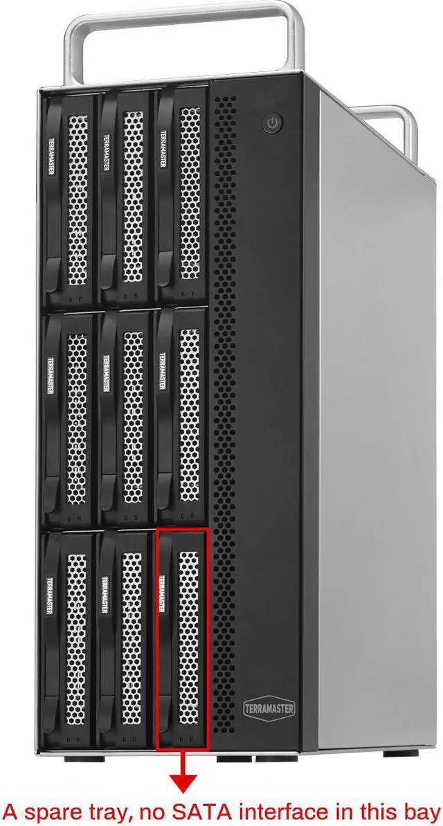 Alt view image 2 of 7 - TERRAMASTER D8-332 Thunderbolt 3 Storage Most Compact Professional-Grade 8-Bay Tower Thunderbolt3 Hardware RAID Enclosure Support RAID 0/1/5/10/JBOD External Hard Drive RAID Storage (Diskless)