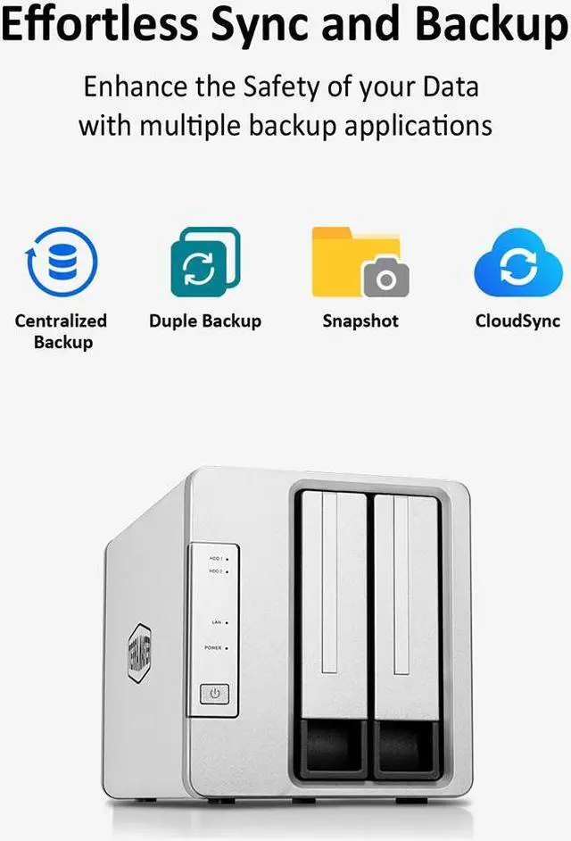 Alt view image 6 of 7 - TERRAMASTER F2-423 2-Bay High Performance NAS for SMB with N5095 Quad-core CPU, 4GB DDR4 Memory, 2.5GbE Port x 2,Network Storage Server (Diskless)