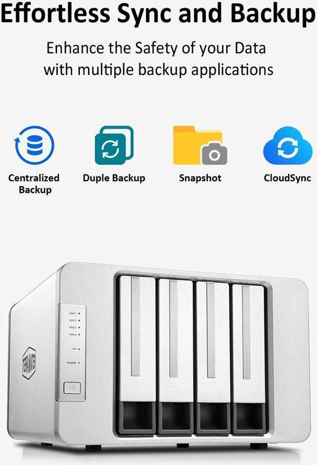 Alt view image 8 of 7 - TERRAMASTER F4-423 4-Bay High Performance NAS for SMB with N5095 Quad-core CPU, 4GB DDR4 Memory, 2.5GbE Port x 2, Network Storage Server (Diskless)