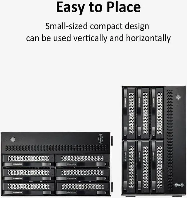 Alt view image 2 of 7 - TERRAMASTER T6-423 6Bay NAS Storage - High Performance DiskStation for SMB with N5105/5095 QuadCore CPU 4GB DDR4 Memory, 2.5GbE Port x 2, Network Storage Server, Diskless