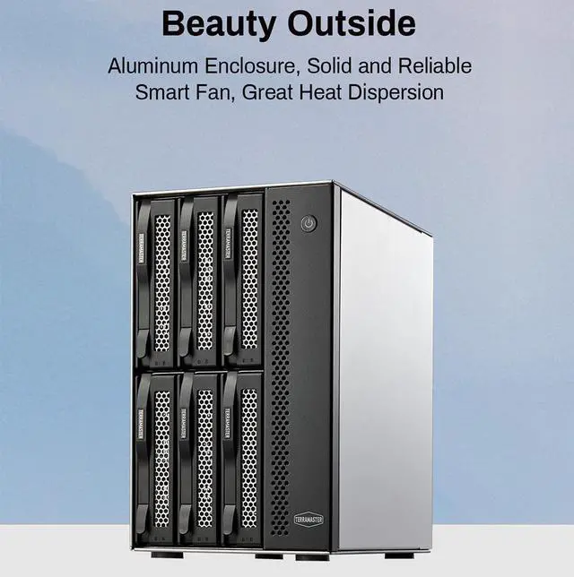 Alt view image 2 of 7 - TERRAMASTER D6-320 External Hard Drive Enclosure - USB 3.2 Gen2 10Gbps Type-C HDD Storage Hot Swappable Plug and Play (Diskless)