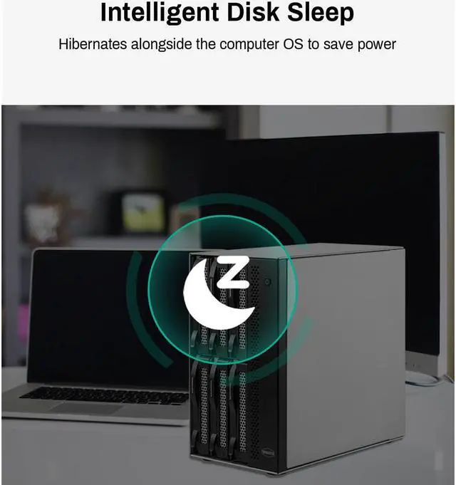 Alt view image 7 of 7 - TERRAMASTER D6-320 External Hard Drive Enclosure - USB 3.2 Gen2 10Gbps Type-C HDD Storage Hot Swappable Plug and Play (Diskless)