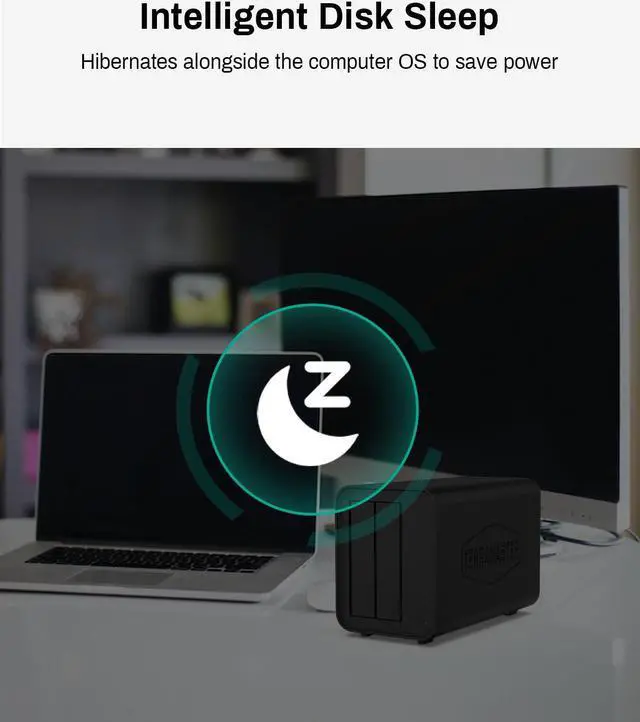 Alt view image 6 of 7 - TERRAMASTER D2-320 USB RAID Enclosure  USB 3.2 Gen 2 10Gbps Type C 2Bay RAID Storage Supports RAID 0, 1, Single, JBOD (Diskless)