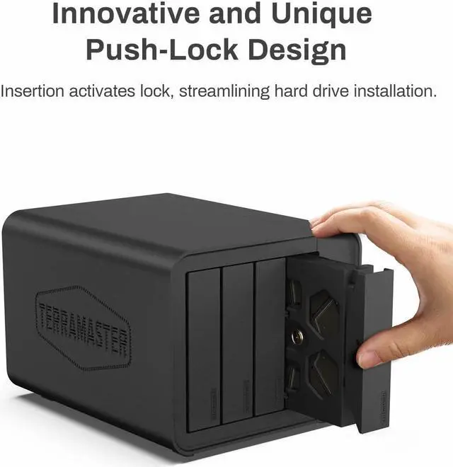 Alt view image 6 of 6 - TERRAMASTER F4-212 4 Bay NAS - Quad Core CPU, 2GB DDR4 RAM, Network Attached Storage DiskStation Personal Cloud with Rich Backup Solutions (Diskless)