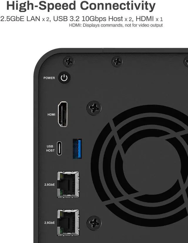 Alt view image 4 of 7 - TERRAMASTER F2-424 NAS Storage 2Bay  N95 Quad-Core CPU, 8GB DDR5 RAM, 2.5GbE Port x 2, Network Attached Storage with High Performance (Diskless)