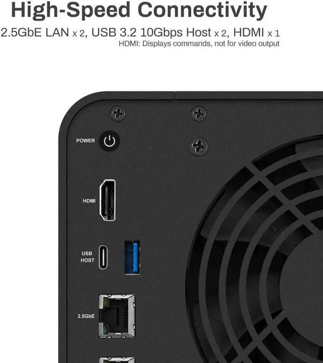 Alt view image 4 of 7 - TERRAMASTER F4-424 Pro NAS Storage - 4Bay Core i3-N305 8-Core 8-Thread CPU, 16GB DDR5 RAM, 2.5GbE Port x 2, Network Attached Storage Peak Performance for Business (Diskless)