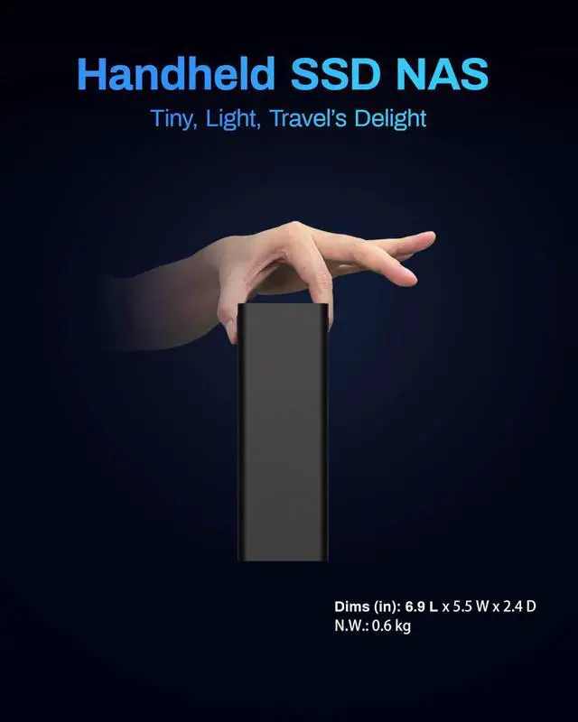Alt view image 3 of 7 - TERRAMASTER F8 SSD Plus NAS - 8Bay All SSD NAS Storage Core i3 8-Core 8-Thread CPU, 16GB DDR5 RAM, 10GbE Port, Palm-Sized Network Attached Storage Peak Performance for Business (Diskless)