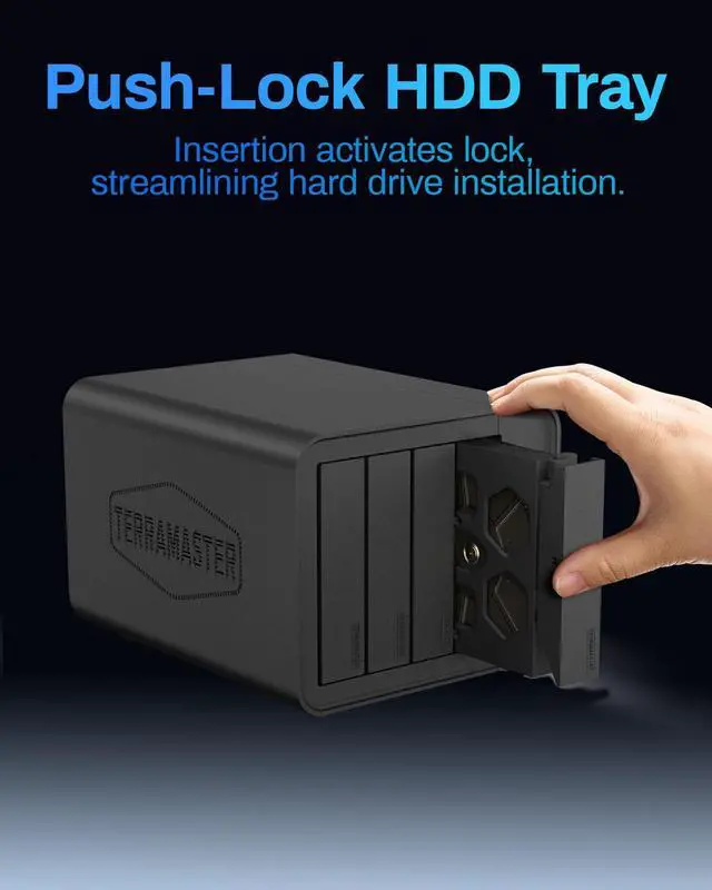Alt view image 6 of 7 - TERRAMASTER F4-424 Max NAS Storage - 4Bay Core i5 1235U 10-Cores 12-Threads, 8GB DDR5 RAM, Dual 10GbE Ports, Network Attached Storage Peak Performance for Business (Diskless)
