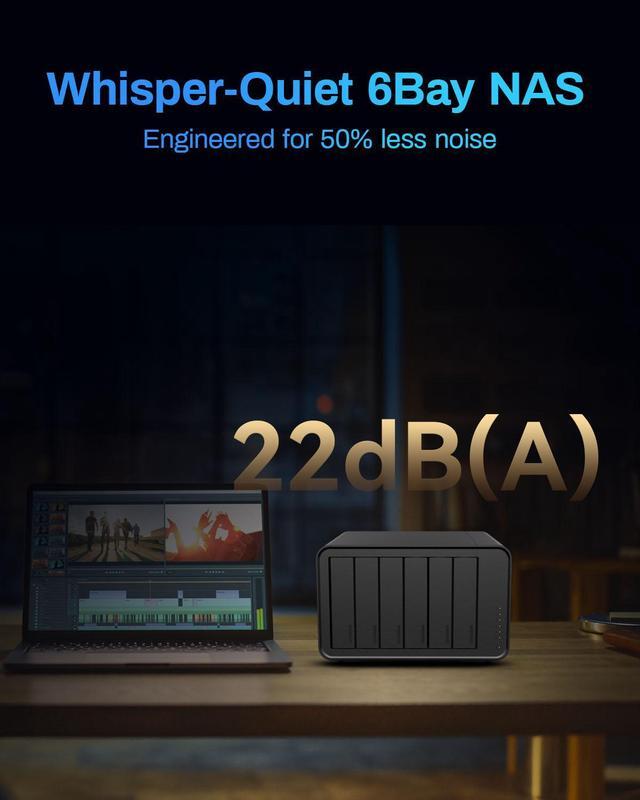 Alt view image 7 of 7 - TERRAMASTER F6-424 Max NAS Storage - 6Bay Core i5 1235U 10-Cores 12-Threads, 8GB DDR5 RAM, Dual 10GbE Ports, Network Attached Storage Peak Performance for Business (Diskless)