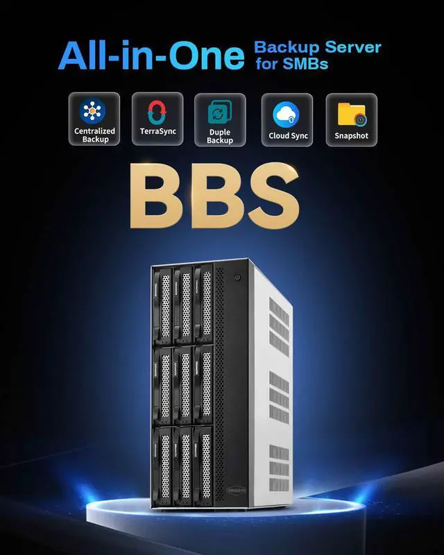 Alt view image 2 of 7 - TERRAMASTER T9-500 Pro NAS Storage - 9Bay Core i7 1255U 10-Cores 12-Threads CPU, 16GB DDR5, Dual 10GbE Ports, Network Attached Storage Peak Performance for Business (Diskless)