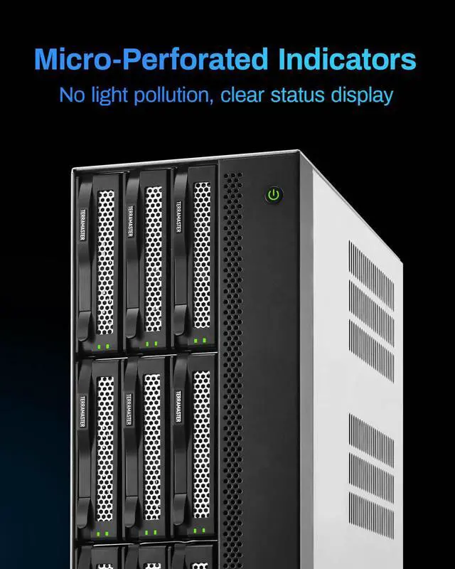 Alt view image 6 of 7 - TERRAMASTER T12-500 Pro NAS Storage - 12Bay Core i7 1255U 10-Cores 12-Threads CPU, 16GB DDR5 RAM, Dual 10GbE Ports, Network Attached Storage Peak Performance for Business (Diskless)