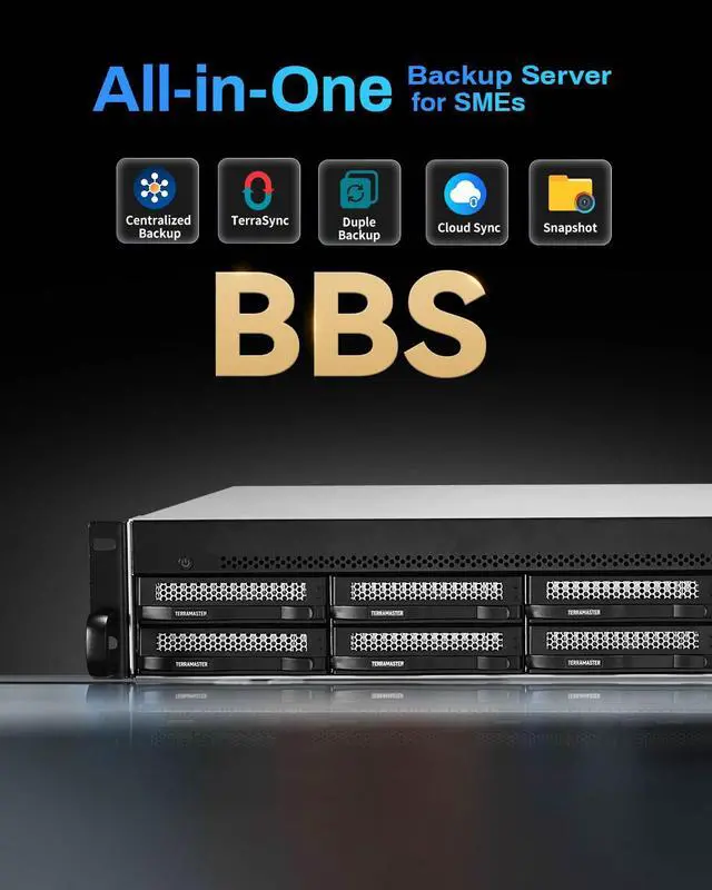 Alt view image 2 of 7 - TERRAMASTER U8-500 Plus NAS Storage - 8Bay Core i7 1255U 10-Cores 12-Threads CPU, 16GB DDR5 RAM, Dual 10GbE Ports, 2U Rack Mount Network Attached Storage Peak Performance for Business (Diskless)