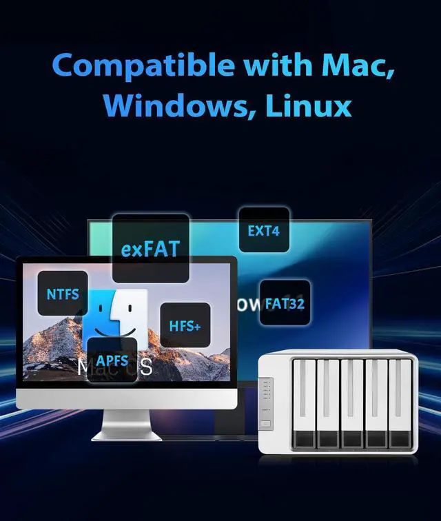 Alt view image 5 of 14 - TERRAMASTER D5-310 - It's a DAS, not a NAS, 5-Bay HDD Enclosure with Hardware RAID support for 5, 0, 1, 10, Single, USB 3.1 Type-C Backup Software Included (Diskless)