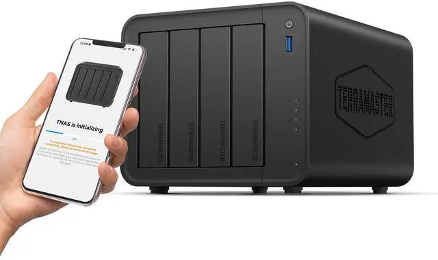 Main image of TERRAMASTER F4-425 4-Bay NAS Storage  Intel x86 Quad-Core CPU, 4GB RAM, 2.5GbE LAN, Network Attached Storage Multimedia Server for Home Users (Diskless)