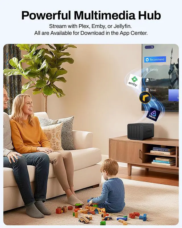 Alt view image 5 of 7 - TERRAMASTER F4-425 4-Bay NAS Storage  Intel x86 Quad-Core CPU, 4GB RAM, 2.5GbE LAN, Network Attached Storage Multimedia Server for Home Users (Diskless)