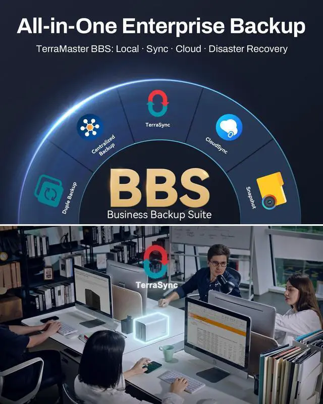 Alt view image 6 of 7 - TERRAMASTER F2-425 Plus NAS Storage - 2Bay Intel N150 Quad-Core CPU, 8GB RAM DDR5, 5GbE LAN x 2, M.2 Slot x 3, Network Attached Storage for Teamwork, Multimedia Server (Diskless)