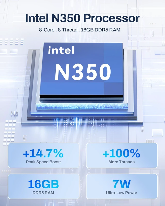 Alt view image 2 of 7 - TERRAMASTER F4-425 Pro NAS 4-Bay, Intel N350 8-Core, 16GB DDR5 (Diskless)