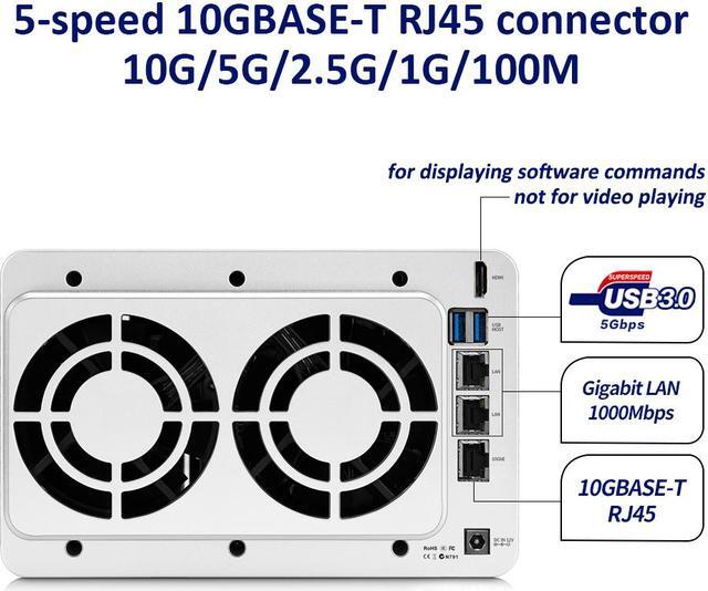 Alt view image 2 of 7 - TERRAMASTER F5-422 5Bay 10GbE NAS Storage Server Enclosure DiskStation- Apollo J3455 QuadCore CPU Hardware Encryption (Diskless)