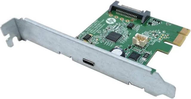 Alt view image 3 of 5 - HP USB-C 3.1 PCIe-3 x1 card LP  STD bracket 10Gbps data transfer connect external SSD Smartphone to PC 821128-001 839555-001 P1N75AA