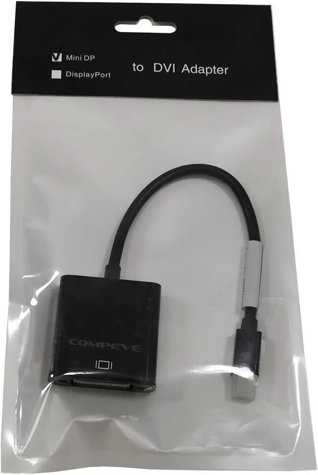 Main image of Compeve mini DP Thunderbolt to DVI Adapter Cable Converter Black 562600100402