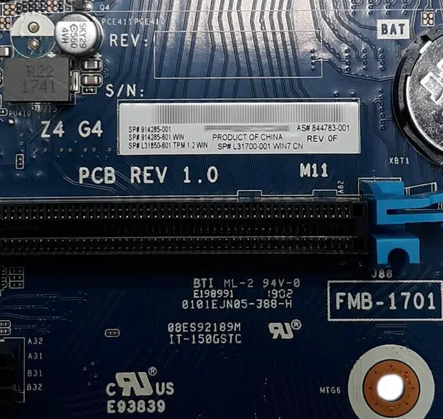 Alt view image 4 of 6 - HP Z4 G4 Workstation Motherboard LGA2066 8 Memory slots 844783-001 914285-001 914285-601 L31850-601 L31700-001