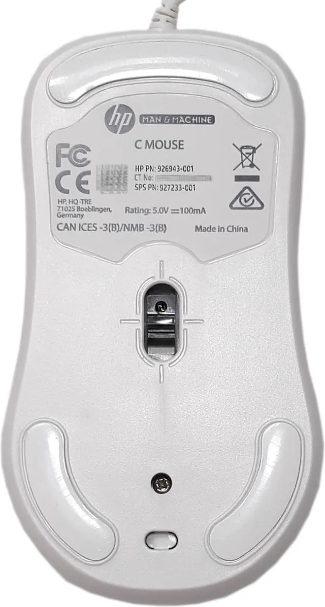 Alt view image 5 of 6 - HP USB Mouse Man & Machine Medical Lab Healthcare Edition White 5.0V 100mA 926943-001 927233-001