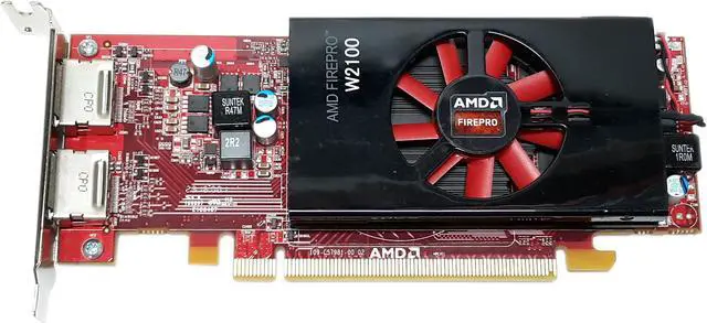Alt view image 3 of 3 - HP AMD FirePro W2100 2GB 128bit DDR3 PCI-E 3.0 2xDP 102C5790900 762896-001 763264-001