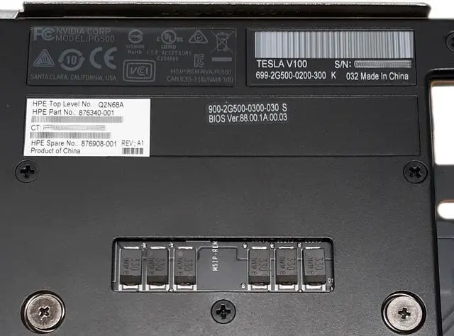 Alt view image 7 of 7 - HP NVIDIA Tesla V100 16GB PCIe 900-2G500-0300-030 876340-001 876908-001 Q2N68A