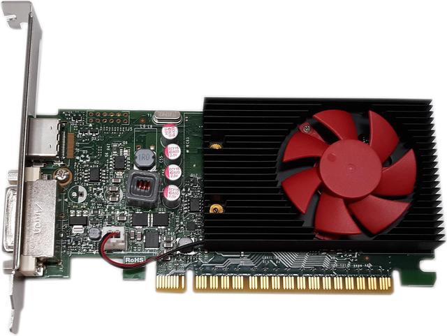 Geforce GT 730 2GB GDDR5 PCI-E x 8 with dual DP (half Bracket, for SFF  Computer only), supports 4K via DP Connection, compatible with both windows  and
