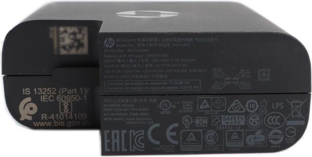 Alt view image 3 of 3 - HP AC Adapter 65W USB-C for HP Spectre X360 HP Elite Series HP Pro Series X2 G2 TPN-AA03 925740-004 860209-850