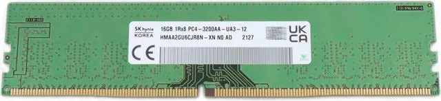 Main image of Hynix 16GB RAM HMAA2GU6CJR8N-XN PC4-3200AA DDR4 ECC Workstation Memory
